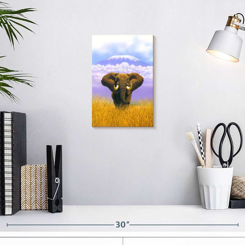 Brampt Elephant At Table Mountain, 12" H x 8" W