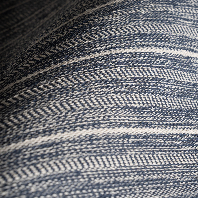 Skipper Stripe Navy Handwoven Indoor/Outdoor Rug, Rectangle 5' x 7'