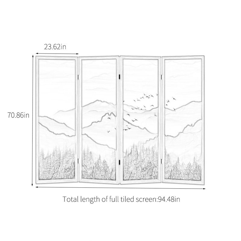Kelbie, 70.86" H x 94.48" W x 1.18" D