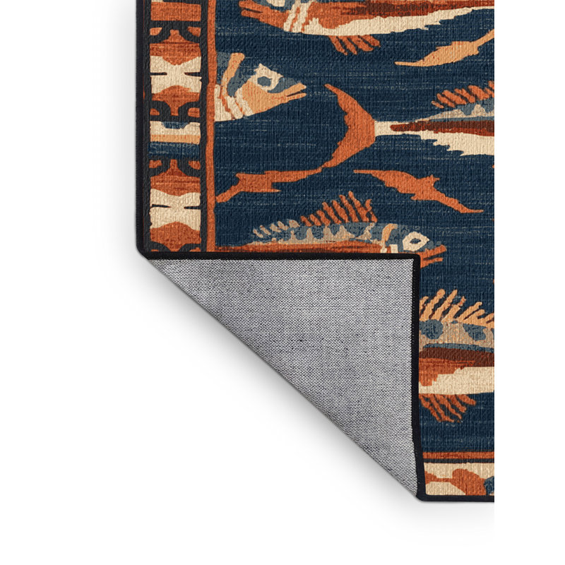 Tapis lavable hawaïen avec poissons volants, Tapis de couloir 2 pi x 5 pi