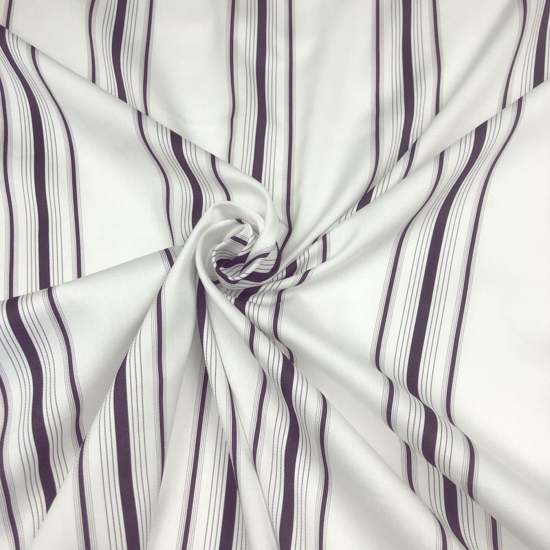August Stripe, 50" W x 60" L, Eggplant