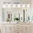 6-Light Black Bathroom Light Fixtures, Built-In LED Bulbs Included, Dimmable Vanity Light With Clear Glass Shade, Crystal LED Bathroom Lights Over Mirror For Bedroom, Living Room, Hallway, Farmhouse. Integrated LED Bulbs Included.-648981631