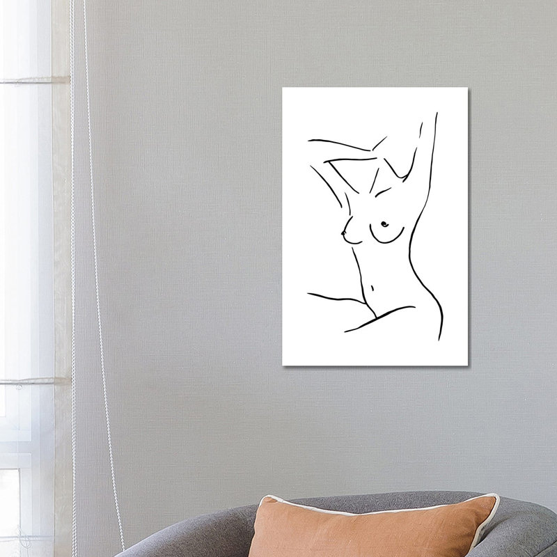 Female Body Sketch III - Wrapped Canvas Print, 66.04 cm H x 45.72 cm W x 1.91 cm D, Wrapped Canvas