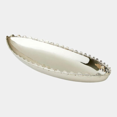 Pamela's Bowl-Nickel 3"H x 9"W x 24"D Decorative Bowl