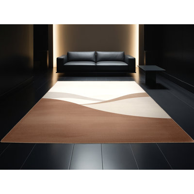 Tapis beige uni lavable à la machine Godofreda
