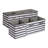 White And Light Grey Stripe Collapsible Storage Cubes - 6 Pack For Easy Organization
