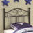 Metal Twin Open Frame Headboard Matte Black