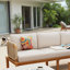 Ensemble de canapé d'extérieur 3 pièces en bois d'acacia et corde pour terrasse
