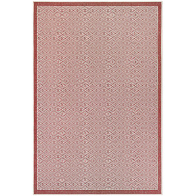 Vacaville Geometric Maroon Red Indoor Outdoor Area Rug