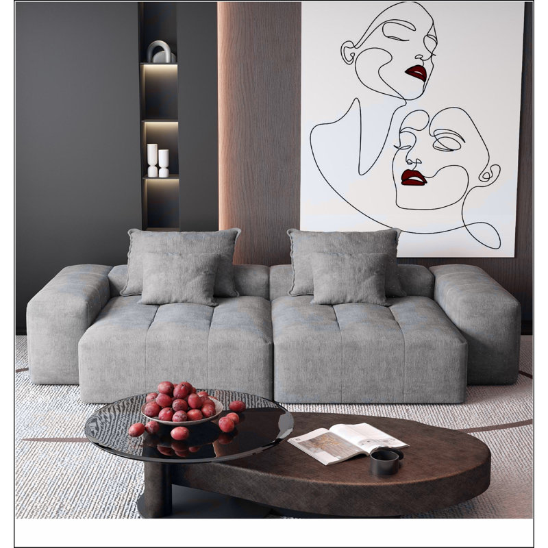 Canapé modulaire surdimensionné Modern, Gris