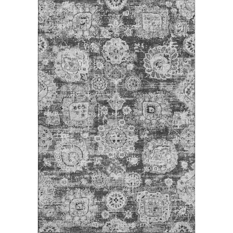 Premium Machine Washable Cerrito Gray Rug, Rectangle 9' x 12'
