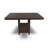 Hado Counter Height Table, 42-60 Inch Extendable Square, Dark Brown