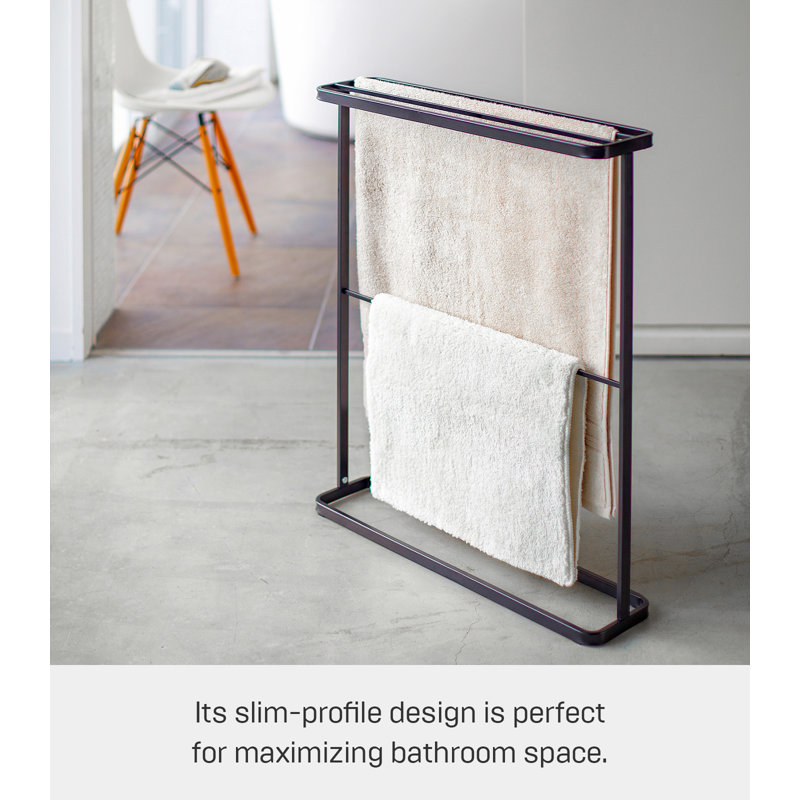 Yamazaki Home Bathroom Towel Rack, Noir