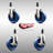 316SS Solid Poly Swivel 1- Expanding Stem Caster Set 2 Brake SCC