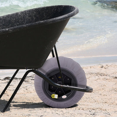 Roues de ballon de plage, pneus de sable de rechange de 15,7 po, pneus de chariot TPU