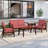 Clinkscales Teak Outdoor Four-person Patio Set with Cushions and Two Tables-115068869-115068870