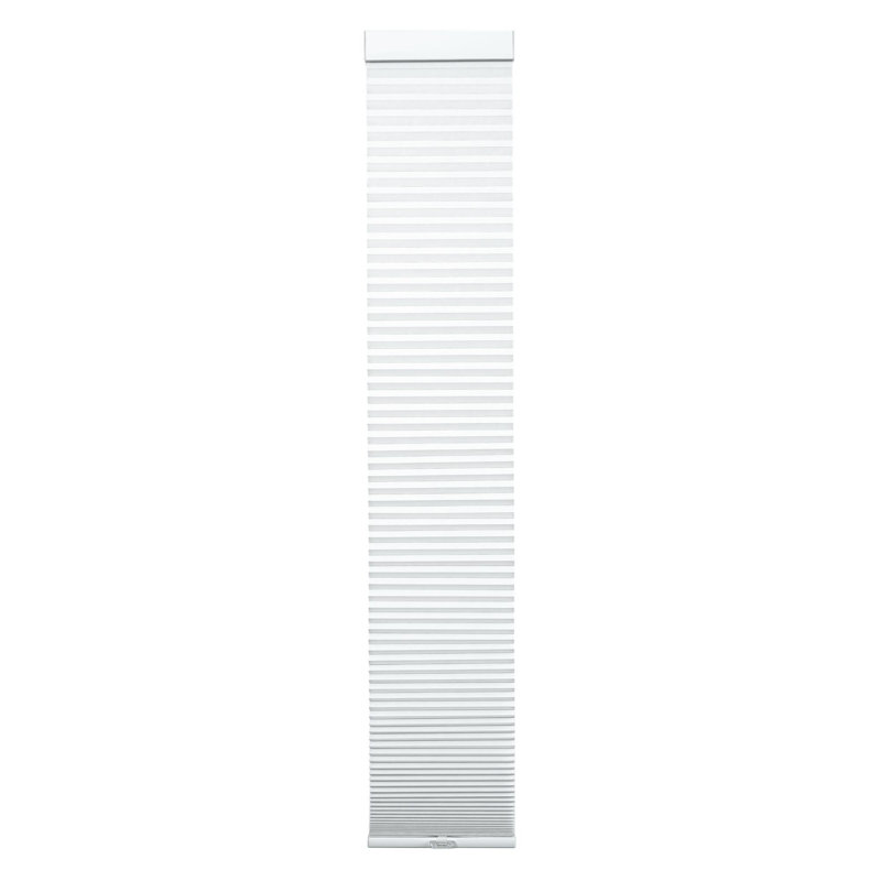 1.5" Cordless Light Filtering Semi-Sheer Cellular Sidelight Window Shade, 9" W x 72" H, White, 9"W x 72"L