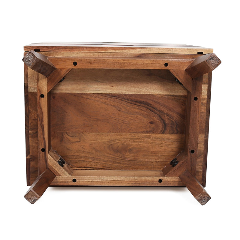 Table de chevet en bois: style rustique avec captation en direct, commode 21,5 x 16,5 x 23