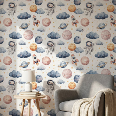 Astronaute, papier peint mural planètes fantaisistes