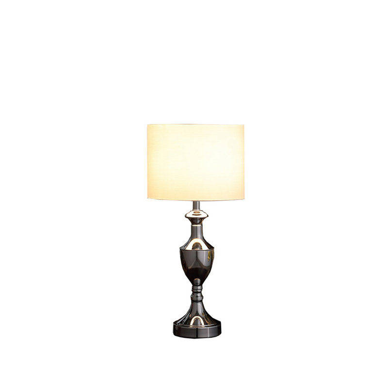 22.25" In Anders Crest Shape Silver Chrome Urn Table Lamp