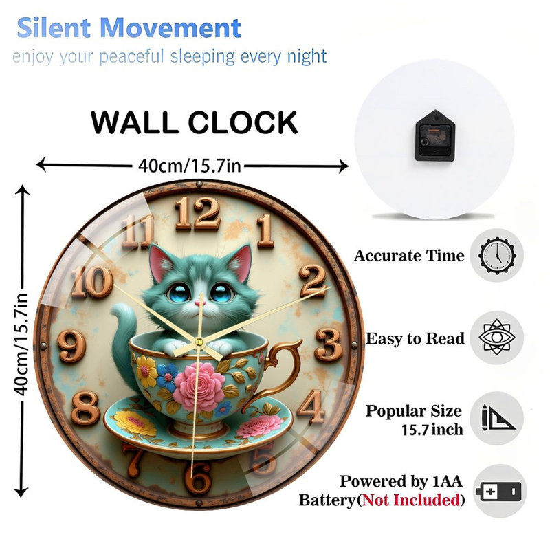 Horloge murale 16 po