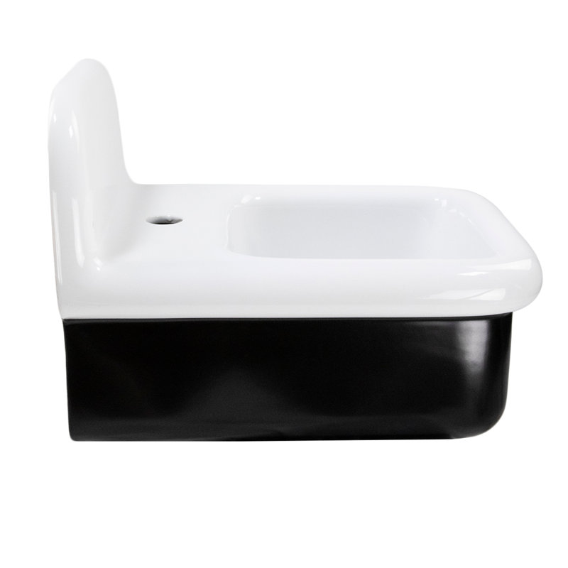 Victorian 17.91'' L Bathroom Sink, Black