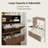 31.6" Narrow Shoe Cabinet with 3 Flip Drawers, 9.6" Ultra-Slim Design, Wave Textured Hidden Storage, Natural Wood with Gold Accents, 54" Tall Tower-650025966