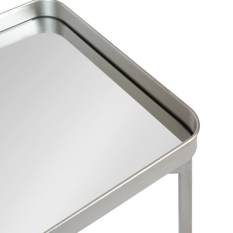 Table de bout Ekta, Argent, Miroir