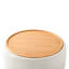 Rond 29 po avec couvercle réversible, base en bois, tissu bouclé, multifonctionnel, compartiment de rangement pour le salon, rangement caché moderne, sans espace d'assemblage