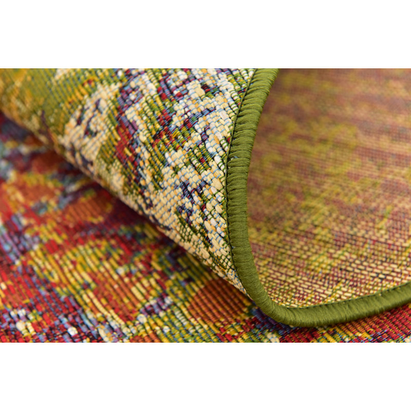 17 Stories Trona Machine Woven Multi Indoor/Outdoor Rug & Reviews | Wayfair