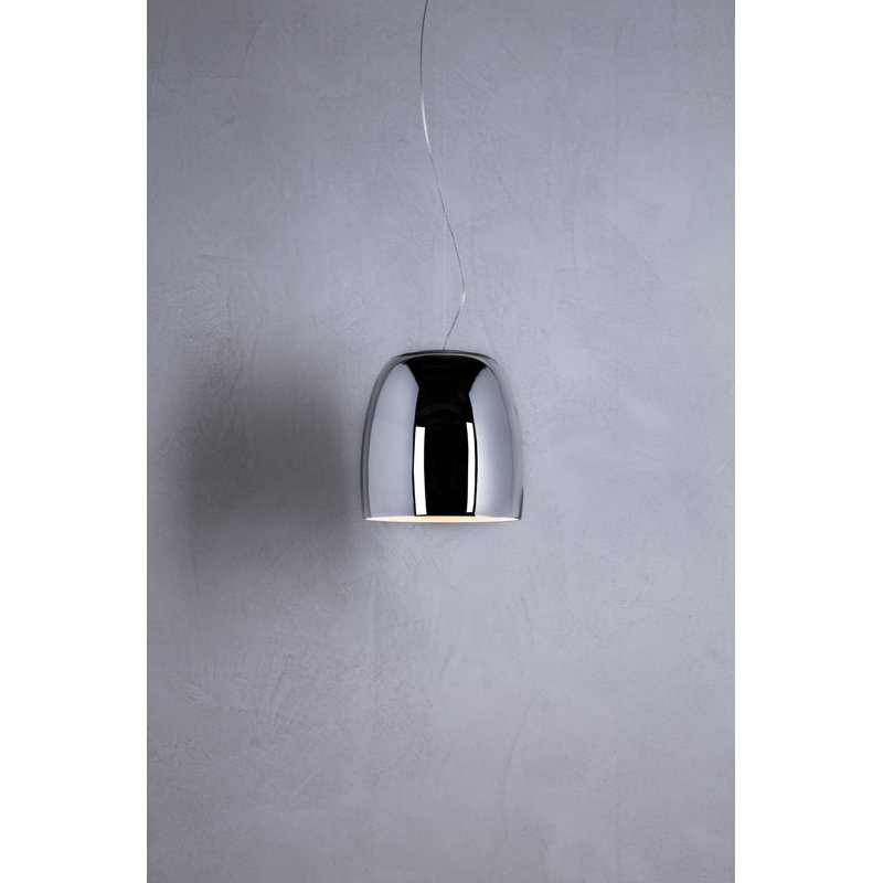 1 - Light Matt White LED Dome Pendant, No, Mirror/White, 300cm H x 48cm W x 48cm D