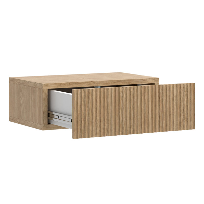 Cantey 50cm W Manufactured Wood Bedside Table