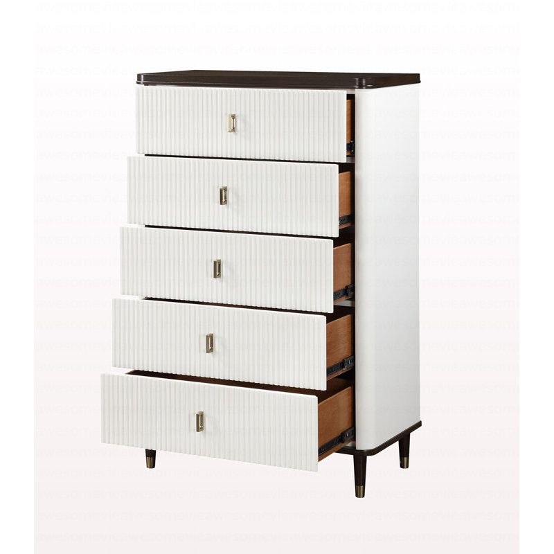 Commode moderne blanc et brun