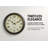 16" Round Wall Clock, Antique Brown, Transitional | Gift Idea
