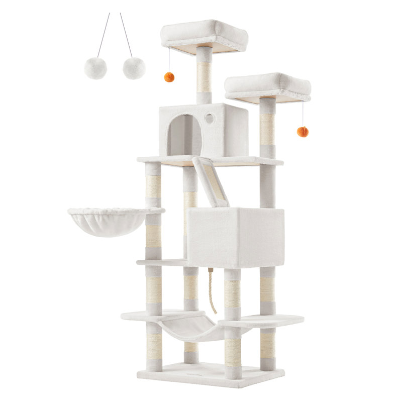 168cm H Cat Tree, White