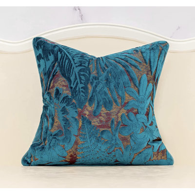 Embroidered Velvet Pillow Cover