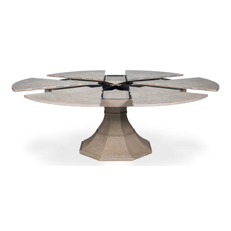 Giselle Round Dining Table, Moonskin, 30"H x 66"L x 66"W