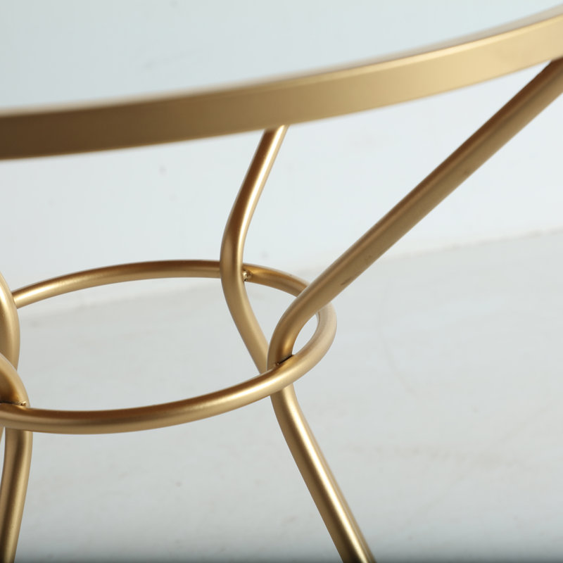 Macalester Glass Top End Table
