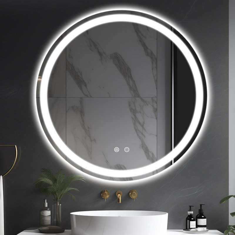 Miroir mural Lukehart , 32 po x 32 po