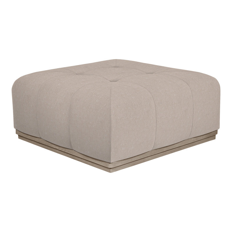 Denison By Thom Filicia Square Ottoman, Jiggles Fawn, Pebble Path