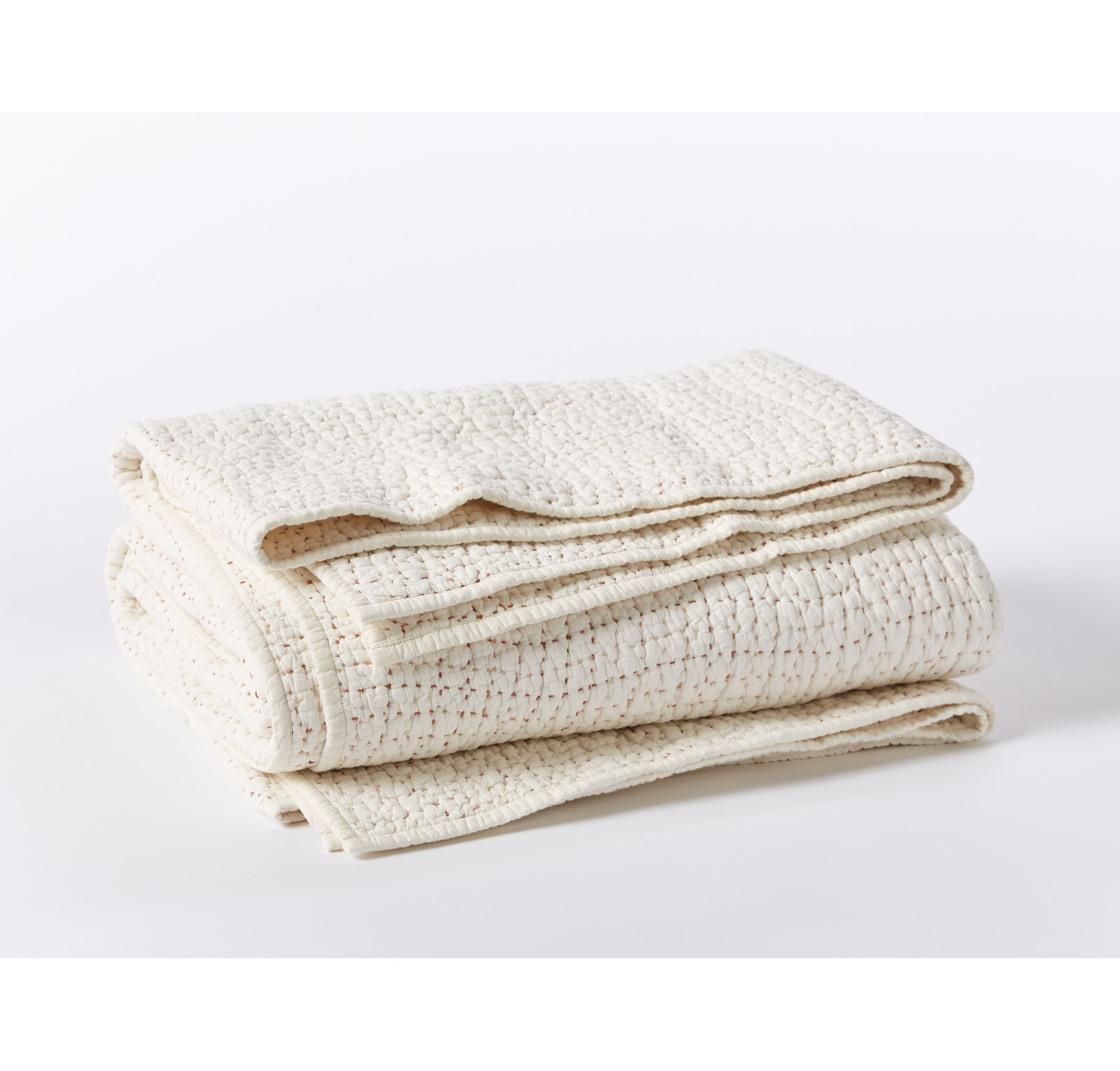 Pebbled Organic Cotton Quilt Set, Undyed, Full/Queen Quilt