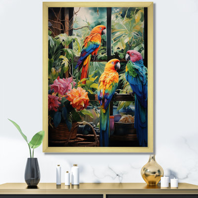 Parrot Jungle Paradise II - art mural perroquet
