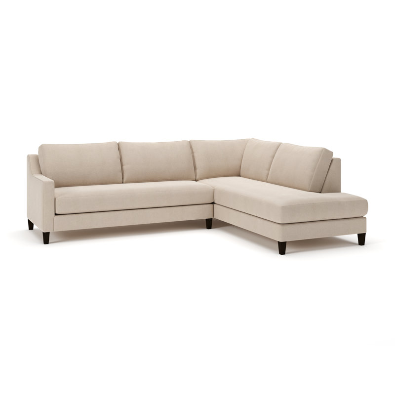 Baker 2-PC Upholstered Sectional, Right Hand Facing, Bella Beach