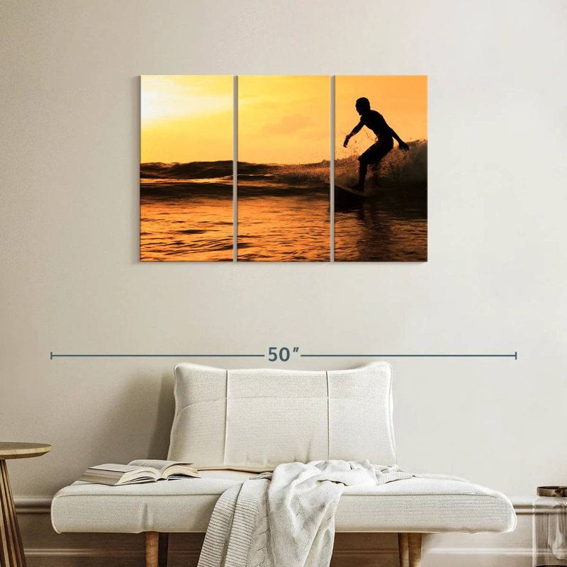 Senne Sundown Surfing, 24" H x 38" W