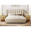 Ensemble de chambre à coucher, commode et table de chevet 3 pièces Mid-Century pour chambre à coucher, ensemble de table de chevet 2, commode 3 tiroirs-2008628806