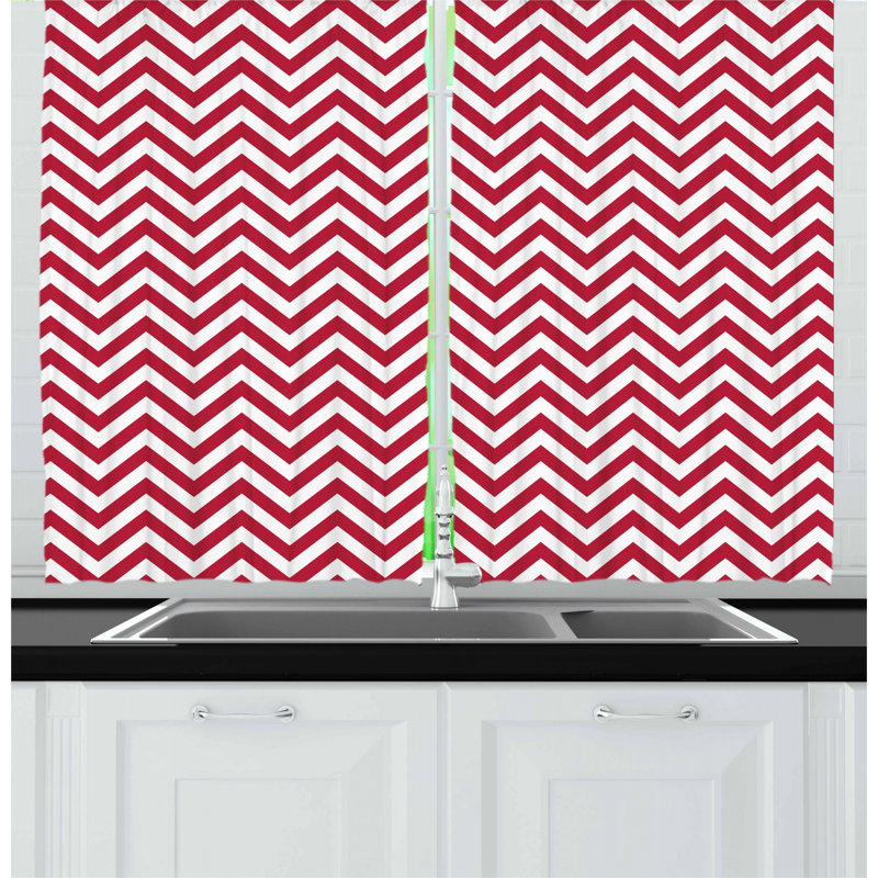 Chevron Tailored Kitchen Curtain