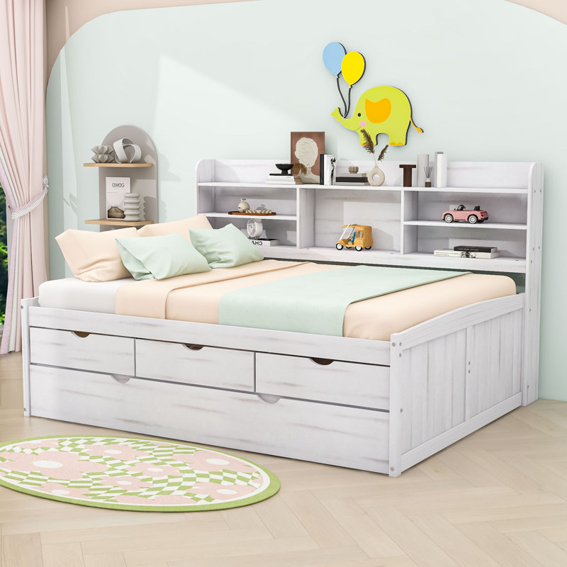 Vihaan Storage Platform Bed, White