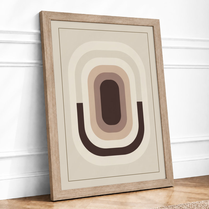 Concentric Depths Minimalist - Print, A1 - 84.1 x 59.4 cm, Oak