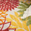Tapis intérieur / extérieur jaune / rouge / vert à motif floral Geib-854044274