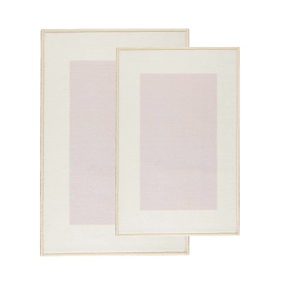 Kashmir Washable Non-Slip Latex Backing 2 Piece Kitchen Rug Set